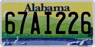 AL license plate 67AI226