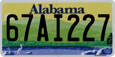 AL license plate 67AI227