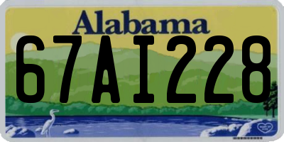 AL license plate 67AI228