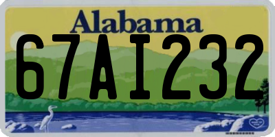 AL license plate 67AI232