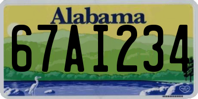AL license plate 67AI234