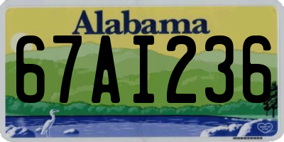 AL license plate 67AI236
