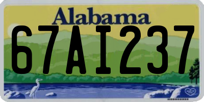 AL license plate 67AI237