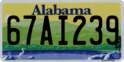 AL license plate 67AI239