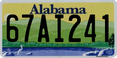 AL license plate 67AI241