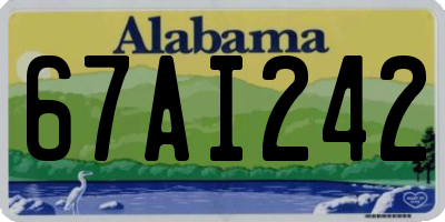 AL license plate 67AI242
