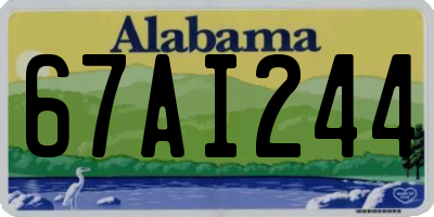 AL license plate 67AI244