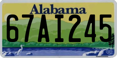 AL license plate 67AI245