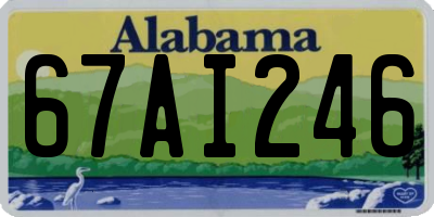AL license plate 67AI246