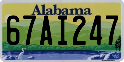 AL license plate 67AI247