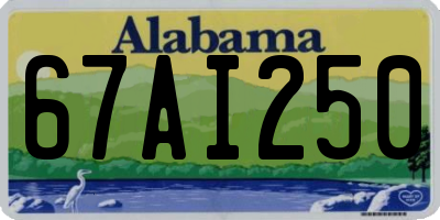 AL license plate 67AI250