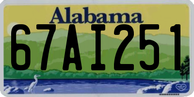 AL license plate 67AI251