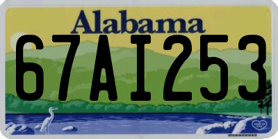 AL license plate 67AI253