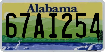 AL license plate 67AI254