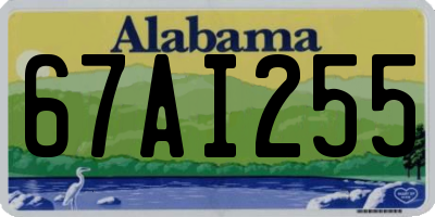 AL license plate 67AI255