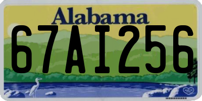 AL license plate 67AI256
