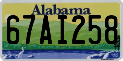 AL license plate 67AI258