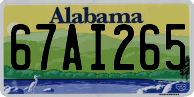 AL license plate 67AI265