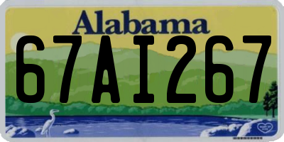 AL license plate 67AI267