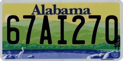 AL license plate 67AI270