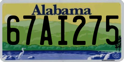 AL license plate 67AI275