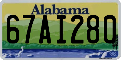 AL license plate 67AI280
