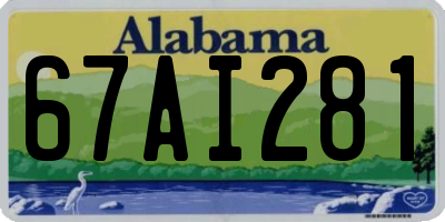 AL license plate 67AI281