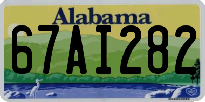 AL license plate 67AI282