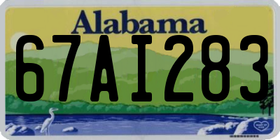 AL license plate 67AI283