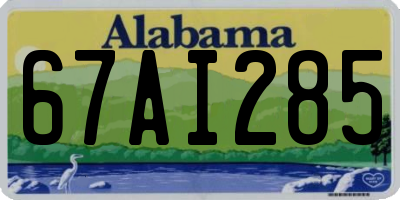 AL license plate 67AI285