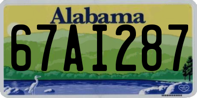AL license plate 67AI287