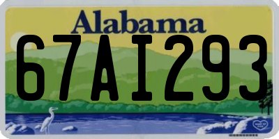 AL license plate 67AI293