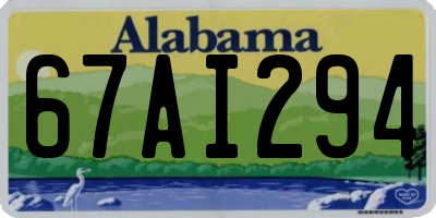 AL license plate 67AI294