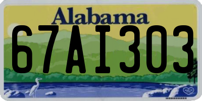 AL license plate 67AI303