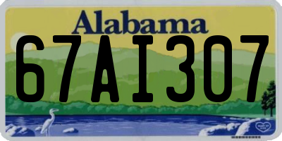 AL license plate 67AI307