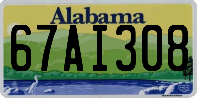 AL license plate 67AI308