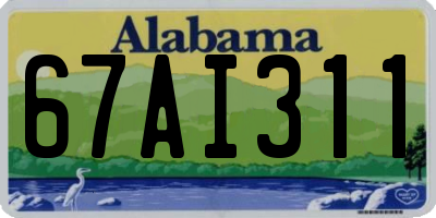 AL license plate 67AI311