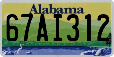 AL license plate 67AI312