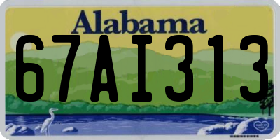 AL license plate 67AI313