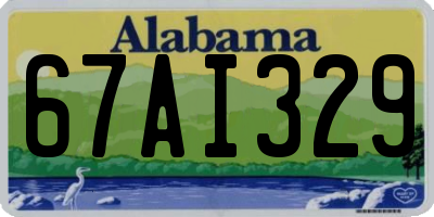 AL license plate 67AI329