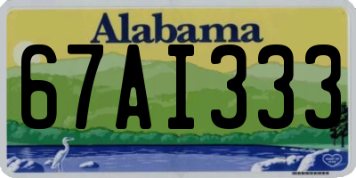 AL license plate 67AI333