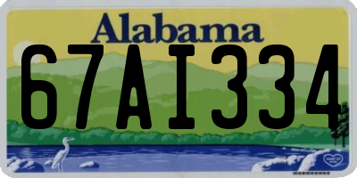 AL license plate 67AI334