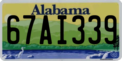 AL license plate 67AI339