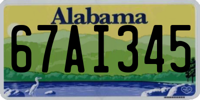 AL license plate 67AI345