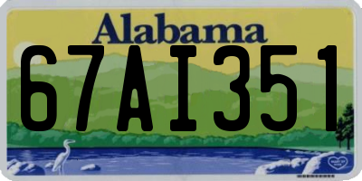 AL license plate 67AI351