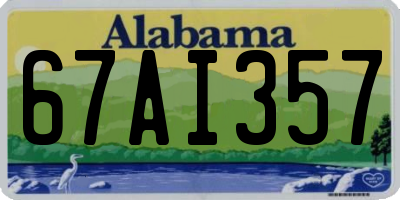 AL license plate 67AI357
