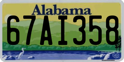 AL license plate 67AI358