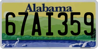 AL license plate 67AI359