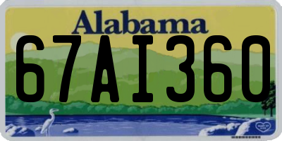 AL license plate 67AI360