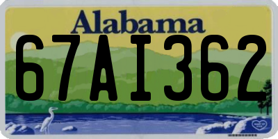 AL license plate 67AI362